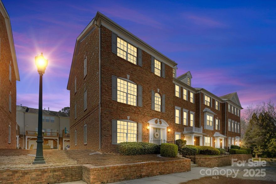 Highly desired and beautifully upgraded end unit with forward facing garden views and walking distance of Ballantyne Village and Ballantyne Bowl - offering a host of locally loved shops and restaurants!! This one is all about lifestyle! Light filled and open mid-level plan with four bedrooms, two upgraded full baths and two upgraded half baths, new kitchen counters, flooring, carpets and paint. Plantation shutters throughout and enjoy balcony views of green space to relax. The attached single car garage offers plenty of storage with interior access. This townhome is move-in ready offering flexibility for owner needs. Big plus in the Ardrey Kell School District. Photos tomorrow!