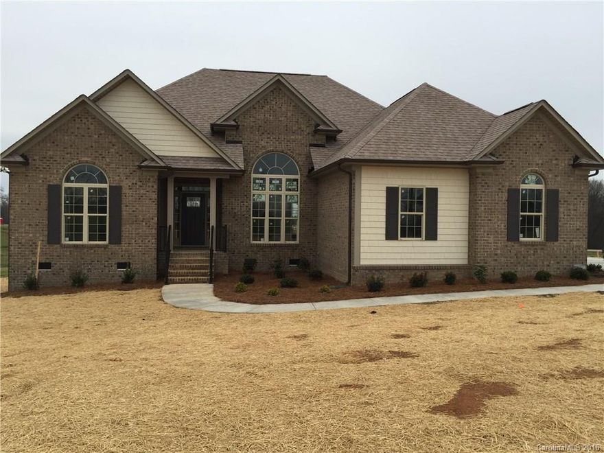 This All New Ranch Brick Home Offers. 14' 1/2" Ceilings, 5" Hardwood Flooring, Granite Counter Tops, Custom Cabinetry, Tile Baths, 5' Shower in Master, Huge Master w/Tray Ceiling, Stainless Steel Appl,  Rear 10'' x 18' Deck, Side Load Garage.   Acre Lot.  The Oaks at Camden is an All New Brick Community w/No HOA.  Sq Ft will be recalculated upon completion.  This home is now complete and ready for occupancy.
