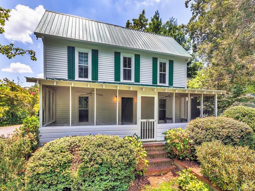 “Meadowridge” is the name of this historic 1920’s home that sits atop a beautiful ridge overlooking a meadow.This incredible home has an ideal location too. 2 walkable blocks from shops of Saluda.Home features historically accurate custom made energy efficient windows, original wood floors & B board-ceiling,updated kitchen w/solid counters. Updated HVAC, appliances & metal roof.LR on 1st floor has been used as 3rd Master BR.A lucky buyer will truly enjoy this home & the life it offers.