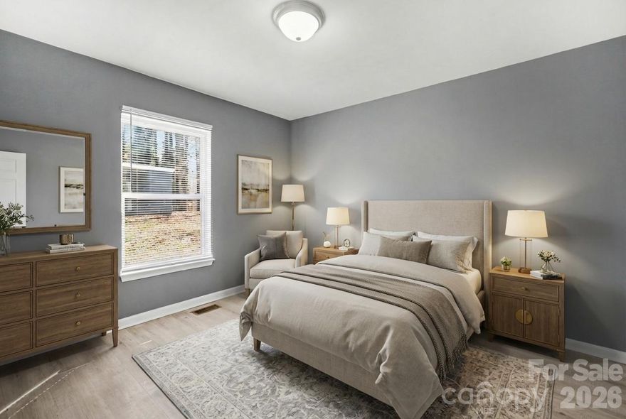 Welcome to Gastonia! Less than 3 miles from downtown Gastonia, you're sure to love living so close to all the shops, restaurants, entertainment, and other conveniences. This fully renovated ranch home features major updates to electrical, HVAC, plumbing, and crawl space. The home is priced to sell and has no HOA! This is simple, quiet, cozy living at its finest. The home features three bedrooms, one bath, and an open floor plan that includes the living and dining areas, kitchen, and laundry. The kitchen features white cabinetry, Formica counter tops, a subway tile backsplash, and a stainless-steel stove. Enjoy the LVP flooring throughout, natural lighting, neutral paint, and modern finishes. Whether this is your first home or forever home - or - if you want to add to your investment portfolio, this is the opportunity you do not want to miss! Schedule your tour today!