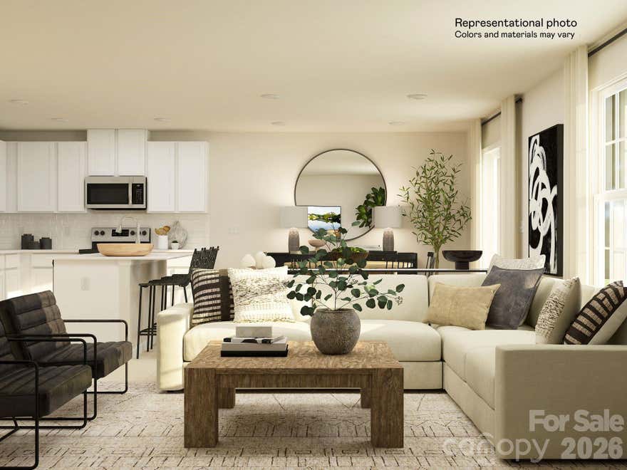 This single-story home features a modern layout with everything needed for comfortable living. Two secondary bedrooms are located off the entry, with an open-concept living area down the hall consisting of a stylish kitchen, breakfast nook and Great Room. An expansive owner’s suite is nestled into a private corner at the back of the home, complete with an en-suite bathroom and walk-in closet. Plus, our signature Everything's Included program means you will get quartz or granite kitchen countertops, stainless steel appliances, luxury vinyl plank flooring, and so much more at no extra cost! Bakers Creek is a master-planned community of new single-family homes and townhomes with future onsite amenities to include pool, cabana and playground.