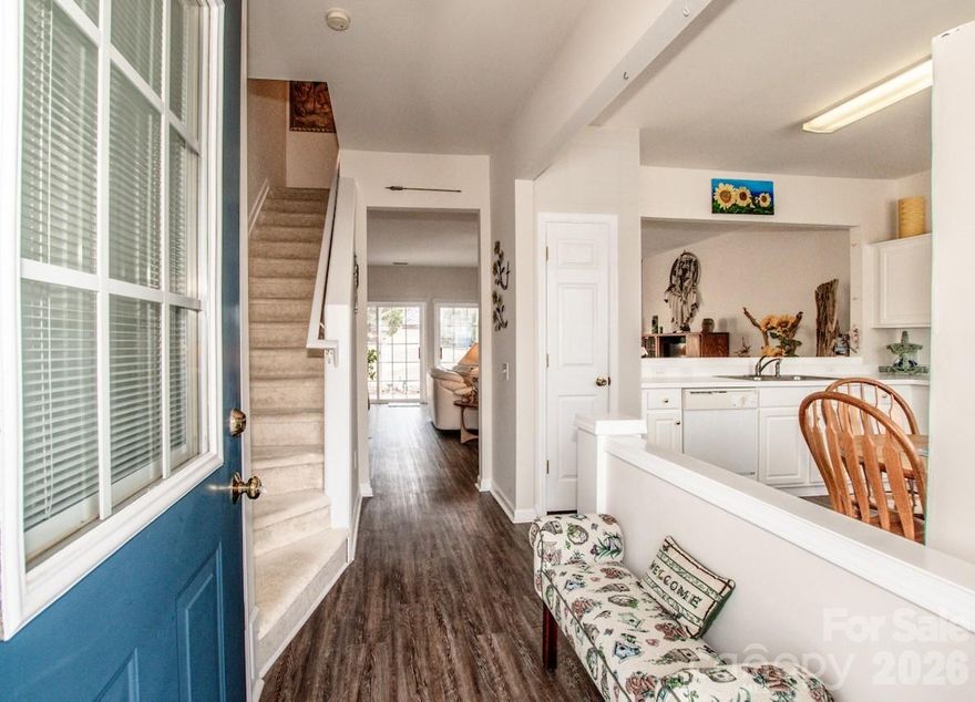 Welcome home to this well-maintained, one owner 3-bedroom, 2.5-bath townhome offering comfort, convenience, and low-maintenance living in a community packed with amenities. The home features a functional layout with spacious living and dining areas for ease of everyday living or entertaining. Upstairs, you’ll find three comfortable bedrooms including a primary suite with private bath and ample closet space, plus a second full bath for guests and washer and dryer in laundry closet makes doing laundry a breeze.
Outside you'll enjoy a private brick patio, perfect for relaxing, grilling, or hosting gatherings. The home also offers a covered front entrance, providing charm and protection from the elements. Two assigned parking spaces make daily living easy and predictable.
The neighborhood is designed for an active and social lifestyle, with access to a community pool, clubhouse, tennis courts, pickleball courts, playground, sidewalks, and streetlights—ideal for recreation and connecting with neighbors. Whether you’re looking for a primary residence or a second home, this townhome delivers a great blend of space, amenities, and location. With lawn maintenance included in your HOA fees you can enjoying a carefree lifestyle! All that's missing is you!! Close to shopping and easy access to 485. Washer, dryer and refrigerator may convey with an acceptable offer.