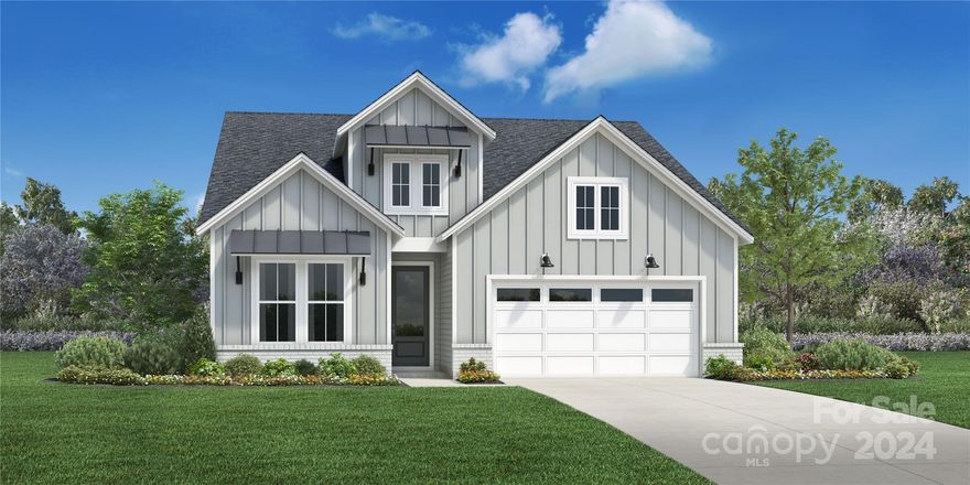 The open-concept kitchen flows effortlessly into the great room & dining room, making this floor plan ideal for entertaining. The primary bedroom suite is tucked away for a more intimate, private setting and includes a tray ceiling, luxury bath and large walk in closet. 2 guest bedrooms on the main floor with a full bath gives everyone their own space. Working from home? This lovely office with large windows overlooks the backyard. In this home you can create just the right space for everything that matters. The Pines at Sugar Creek is Charlotte's newest 55+ Active Adult neighborhood near Ballantyne featuring 378 single family homes. The community amenity complex is projected for completion in 2025 and will feature a stunning clubhouse, fitness center, outdoor pool, pickle ball courts, tennis court, bocce ball, grilling & firepit areas. Enjoy the convenience of all the lawn maintenance provided through the HOA.