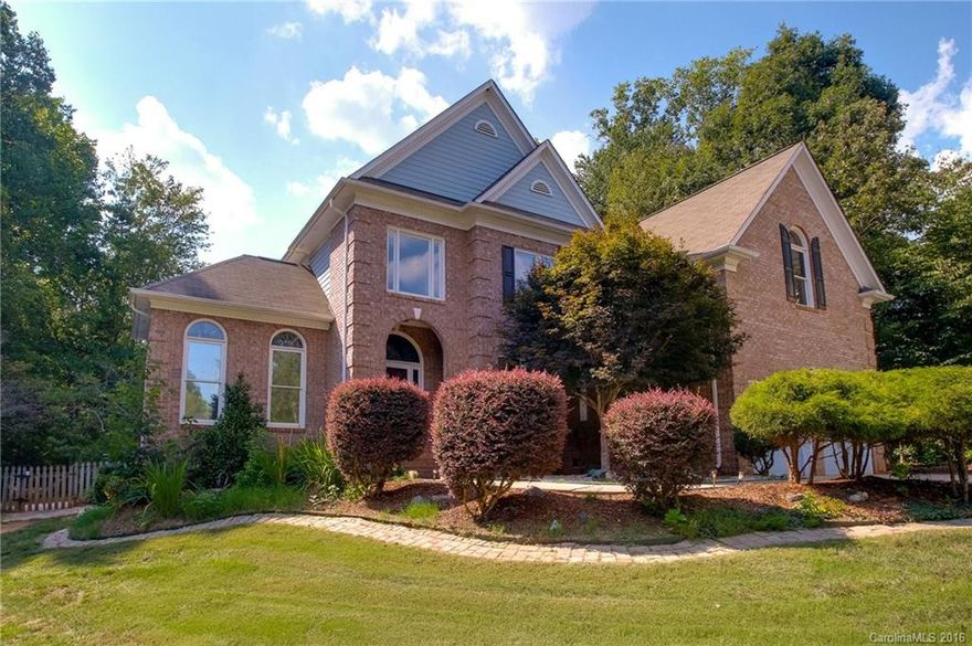 Be prepared to be blown away! Stately brick on over an acre lot in HUNTERSVILLE w/ total privacy in the backyard of this 5 bedroom, 4.5 bath home w/ 16x32 saltwater heated pool, electric cover, & elaborate deck ready for end of summer BBQ. Covered patio w/ ceiling fan, swing overlooks pool, & area for workshop. Spacious, like new hardwood floors, 9’ ceilings, gourmet kitchen, lots of storage. New Trane heating system w/ warranty good through 2019, separate laundry w/ door, & main floor office.