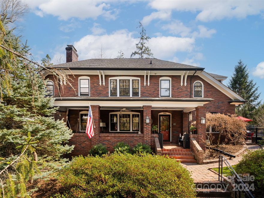 This is the one you've been waiting for! Just-right sized historic beauty brought into the 21st century by present owners, featured on the 2014 Grove Park Tour of Homes. Tasteful interior and inviting outdoor living from the comfortable, covered front porch to backyard patio. House sits high above Kimberly Ave. and offers one car garage, and three separate driveway parking options. Superb walkability ~ steps from Griffing rose garden, uphill to Grove Park Inn, downhill to Merrimon Ave.'s myriad offerings: hardware, coffee, food, etc. Home is ready for 4th set of owners.