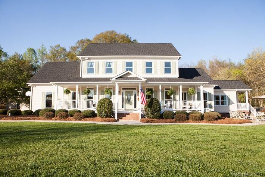 Make this home your own personal retreat! This one of a kind home on 7+ acres in Fort Mill is located on a private 15 acre lake w/ convenient access to the new bypass. Entertaining & lemonade sipping are a must! House has been fully updated & includes a luxurious master bath addition & gorgeous kitchen you have to see to believe. Huge front porch overlooks lake. Inground pool with slide. Pool shed, fenced back yard area, 4 car detached garage/workshop + 2 car attached garage. See virtual tour.