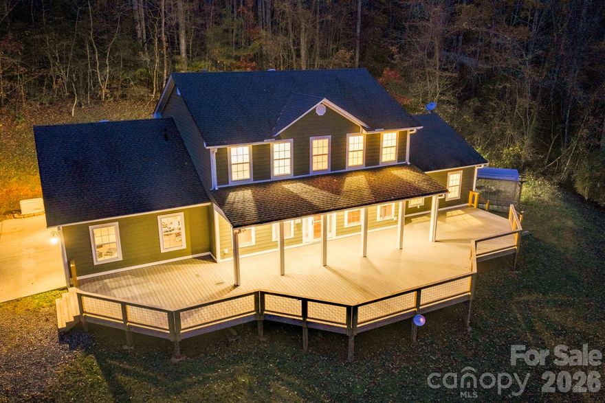 LARGE FAMILY HOME! Located on 2.82 PRIVATE acres. This executive home offers plenty of space for everyone to spread out. Main floor living features a spacious eat-in kitchen, a formal dining room w/a butlers closet/hallway, a large family room and a parlor room or den/study that has pocket doors for privacy. The large master bedroom features a spacious master bath with his and her closets, a walk-in tile shower with dual shower heads, and an additional walk-in shower. The second floor belongs to the kids; with an enormous bedroom that could be split into 2 rooms, a full bath, 2 closets. There is another bedroom, a "bonus" room (no closet) and another full bath. You'll appreciate the 3 car attached garage and the 1100ft front deck with trex decking. Great yard with outdoor gazebo and room to garden, grill and entertain, all cloistered in privacy! Low maintenance hardiboard siding, new interior paint throughout, intercom system in each room, private 10GPM well. This home offers it all!