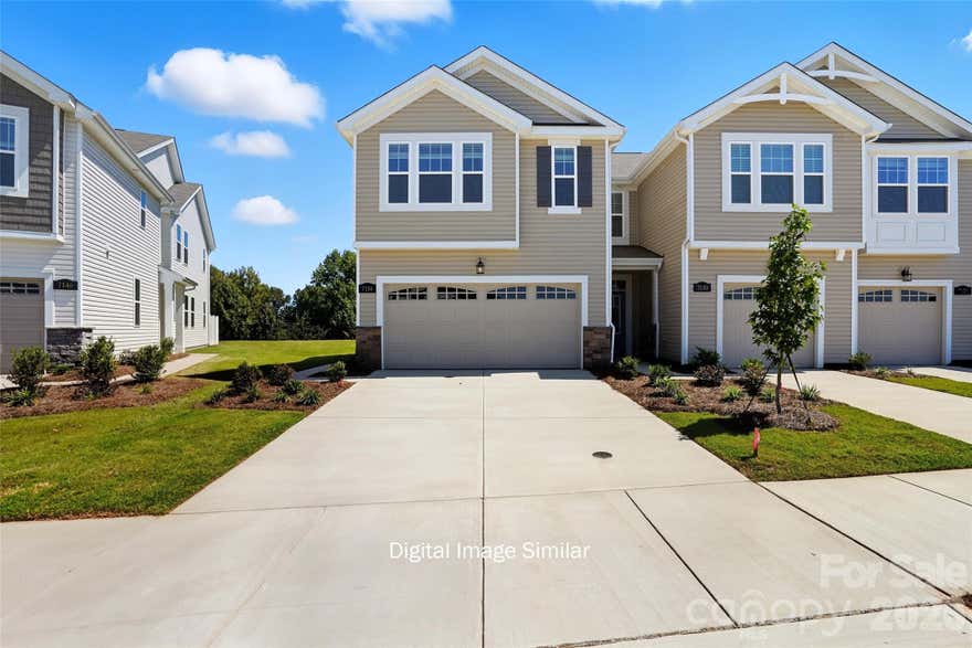 The Briana is a stunning END UNIT townhome in the sought-after Bailey Run community! With a prime location aprx. 20 minutes from Uptown, under 10 minutes to UNCC, minutes to Harrisburg — it's perfect for convenience and accessibility. This popular Briana design boasts 3 spacious bedrooms, a large loft, 2.5 bathrooms, and a two-car attached garage. The open first floor is flooded with natural light, highlighting the enhanced vinyl plank flooring and the beautifully designed kitchen with a large island—ideal for entertaining. Don't wait- limited time builder incentives available!!!