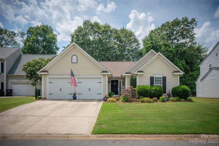 GREAT LOCATION in Windsor Forest … so near fabulous Five Forks area with abundant shopping, dining, doctors, vets, etc, all available and just a few minutes to I-385! Don't worry about caring for your own pool, just enjoy the neighborhood pool & common areas. This lovely home is built on a wonderful large lot, backing up to a pasture with a friendly horse.  Plenty of outdoor space to play. Fenced yard so you can enjoy great privacy and sunsets from the back patio.  Great open and split floor plan. Additional features include: large entry way, living room with cathedral ceiling. Third BR can be used as office if needed.