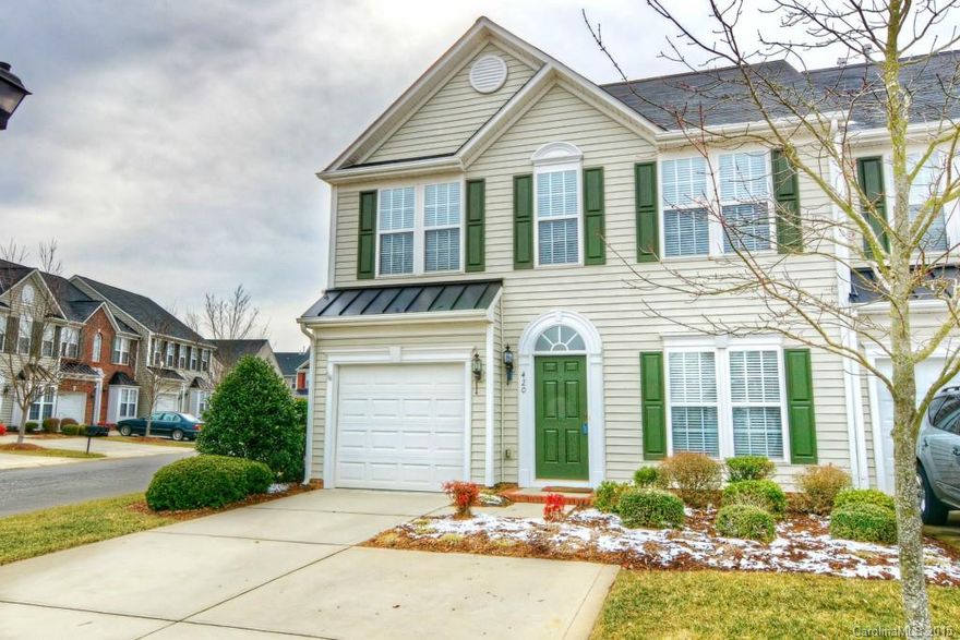 Welcome Home... This beautiful 3 BR 2.5 BA, 1 car garage end unit townhome in a great location is a must see. Great open kitchen w/breakfast bar. Kitchen overlooks the family room w/FP and sun room. 3 large bedrooms upstairs as well as the laundry room. This home also features recessed lighting as well as in-ceiling speakers. The back yard is fenced with a nice size patio. New A/C system 2012. Neighborhood also has a swimming pool. Set a time to see this home, it will not last long.