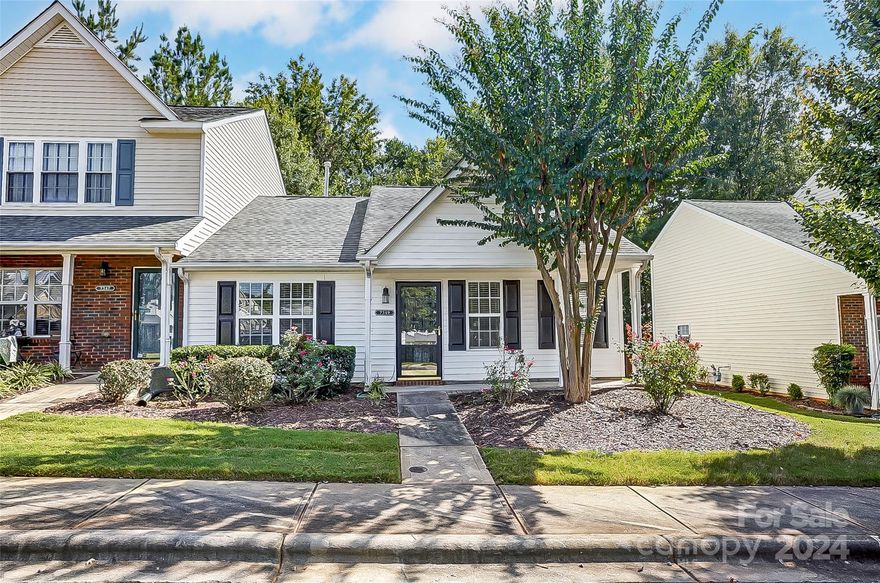 Welcome to this adorable 2 Bedroom 2 Bath townhouse, in an amazing location in Indian Land SC. This community has a pool and all yard maintenance included for a LOW HOA cost. Perfect as a first home, a down-sizing option or for an affordable home option. This end unit has Laminate wood flooring in the living areas, granite countertops and stainless steel appliances. With a little TLC there is an opportunity for immediate equity in the home. Only 5 miles to Ballantyne, a great location to take advantage of SC living and NC working.