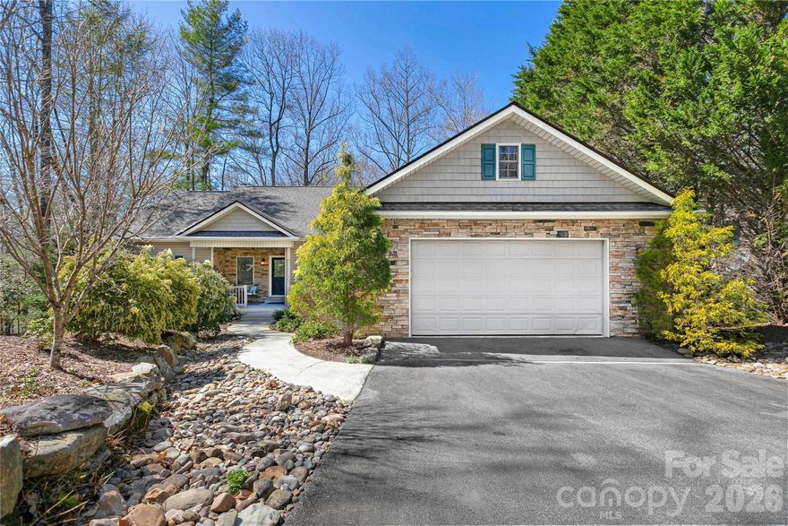 Beautiful single-family home in the desirable gated community of Connestee Falls. This spacious 4-bedroom, 3.5-bath home offers main-level living with a split, open floor plan and vaulted ceilings that create a bright and airy feel. The updated kitchen flows seamlessly into the main living area, perfect for entertaining. Enjoy outdoor living with a huge open deck and a covered screened porch just off the primary bedroom. The finished lower level features high ceilings, a large family room with a second fireplace, an additional bedroom and full bath, wet bar area, workshop, and a padlock safe room. A covered deck on the lower level provides even more outdoor space.  Located just a short walk from Lake Wanteska, the home offers winter lake views and easy access to nature. With tons of storage and an additional 1,000 square feet of unfinished space, there is plenty of room for hobbies, expansion, or future customization.  Enjoy the privacy and natural beauty the community is known for while still being conveniently located near the amenities and charm of Brevard. Residents of Connestee Falls enjoy access to community amenities including lakes, golf, hiking trails, clubhouse, and more.  First time home buyers to Connestee Falls pay a one time Amenity Reserve Fee of $14,000 when paid at closing.  Pre-listing Inspection Report provided along with repairs / corrections in attachments