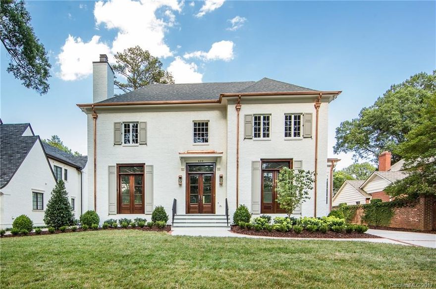 Stunning new construction by HHC Development & designed by Greg Perry. High-end finishes throughout entire home: kitchen with Subzero fridge and Wolf 48" range. Quartz counters throughout. Functional mudroom w built ins off side entry near kitchen. Custom trim and shiplap. Finished third floor with BR/bath and bonus room.  Outdoor covered veranda with fireplace. Courtyard in front, detached garage. Exterior will be painted/shutters added. Landscaping/irrigation included. Tankless water heaters.