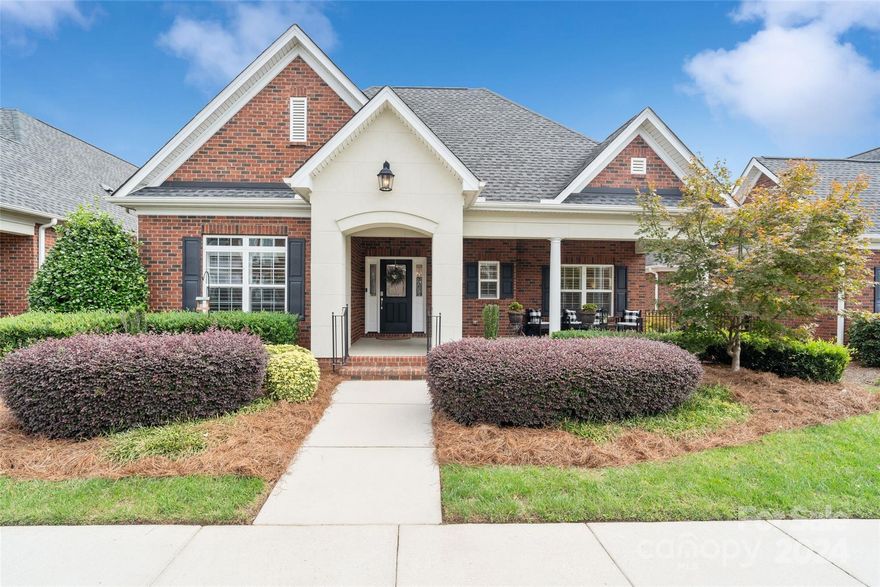 Gorgeous 3-bedroom, 2-bath patio home located in the highly sought-after Augusta Place at Laurel Creek! The third bedroom offers flexibility as it could also serve as a home office, study or guest room. This beautifully updated home showcases an open floor plan with an abundance of closet space & elegant hardwood floors throughout the main living areas. The kitchen is a chef’s dream, featuring a spacious island with a breakfast bar, gleaming granite countertops, stainless steel appliances, a walk-in pantry & an additional pantry for extra storage. The dining area, highlighted by a tray ceiling, is perfect for gatherings or cozy dinners. The luxurious primary suite offers dual walk-in closets, dual vanities & a large, beautifully tiled roll-in shower. Enjoy outdoor living on the expansive front porch or the private side patio. The home also features an attached 2-car garage, providing even more storage. This home truly combines modern comfort with style in an ideal setting!