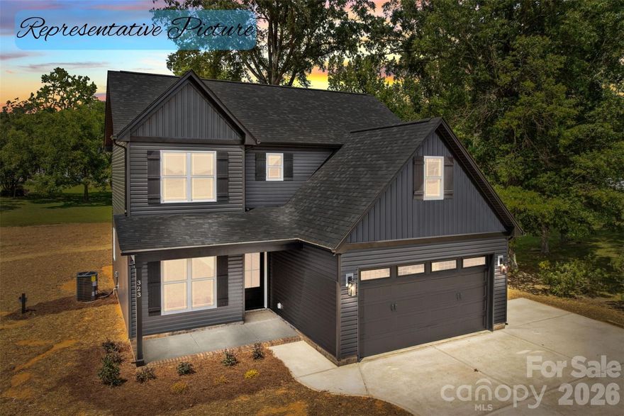 Welcome to this beautiful new construction home in Albemarle, NC offering 3 bedrooms and 2.5 baths with a light, open-concept layout designed for easy living. Situated on almost half an acre — and best of all, NO HOA! Enjoy the freedom to spread out without added restrictions or fees.

The kitchen features quartz countertops, stainless steel appliances, and seamless flow into the main living areas — perfect for entertaining or everyday living. A convenient drop zone off the garage and upstairs laundry add everyday functionality. The spacious primary suite features a tray ceiling, a large walk-in closet, and a spa-inspired bath with a luxury marble walk-in shower. Need extra storage? You’ll appreciate the floored attic space — perfect for seasonal décor and extras.

Step outside to the covered back porch, ideal for relaxing evenings or weekend gatherings.

Modern finishes, thoughtful design, and small-town Albemarle charm — move-in ready and waiting for you.