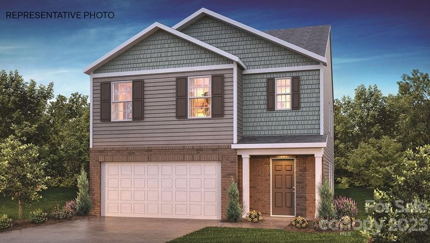 THIS HOME IS UNDER CONSTRUCTION The Robie is a spacious 2-story home showcasing 5 bedrooms, 3 bathrooms, & 2-car garage. Open floorplan features 1st floor guest suite with full bath, second floor loft area and upstairs laundry room. At the heart of the home is the beautiful kitchen with stainless steel appliances, granite countertops, ample cabinet space, tile backsplash, walk-in pantry and spacious island. Upstairs you will find the large primary suite with walk-in closet, spacious secondary bedrooms with full bath and the laundry room. Community offers pool, cabana, pickle ball, playground and walking trails in sought after location, close to Rock Hill and Fort Mill conveniences. REPRESENTATIVE PHOTOS