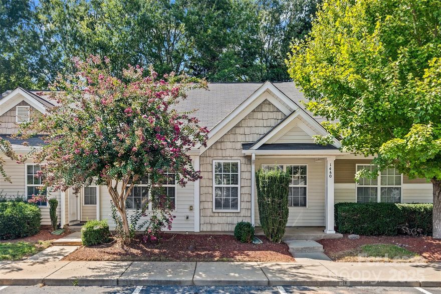 LOCATION! LOCATION! LOCATION! One-level garden home in the heart of Lake Wylie, close to shops, restaurants, schools.  Open Great Room/ Dining Room combination with breakfast bar. Upgraded Kitchen cabinets w/ crown molding. All appliances including microwave & washer/dryer. Vaulted Master Bedroom has large WIC. Private patio. Easy commute to Charlotte, Rock Hill, or Gastonia. Clover Schools. Enjoy the community pool! NO PETS!