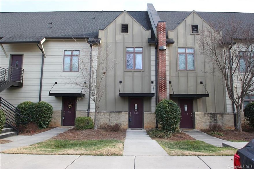 Desired Davidson location in the heart of town! Walk to restaurants, coffee, ice cream, library and more! Unit is ready for move in.  Balcony for morning coffee with fresh air. Quiet complex. The residence features newly installed tile floors on the main living level, balcony doors and fresh paint throughout. Features of the home include an open-tread, steel structure with wood steps staircase, granite countertops and two-and-a-half baths.  No smokers, no cats, dogs considered. Contact us for more info.