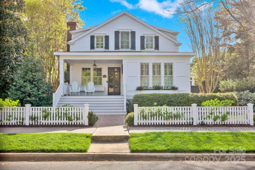 This incredible 4 bedroom, 4.5 bath home was originally built in 1911 but fully renovated in 2021. Just blocks from historic downtown & Davidson College, it sits on a 0.379 acre lot that has been meticulously landscaped while offering true privacy. Inside, the owners spared no expense to achieve a charming, cozy feel. The main house boasts 3519 SQ' of HLA w/ an owner's retreat on the main level that features a clawfoot tub & a large custom tile shower in the tasteful bathroom. The gourmet kitchen is a chef's dream with a huge walnut island, stainless appliances, and custom cabinetry. The kitchen, living room and dining area create an inviting living and entertaining space. The 2nd level has 3 additional bedrooms all w/full baths. The spacious screen porch w/a fireplace is a beautiful extension of the indoor living space. In the backyard, you will find a 288 SQ' guest cottage w/ full bath & a 2-car garage w/ an apartment above. A custom salt water pool completes this fine estate.