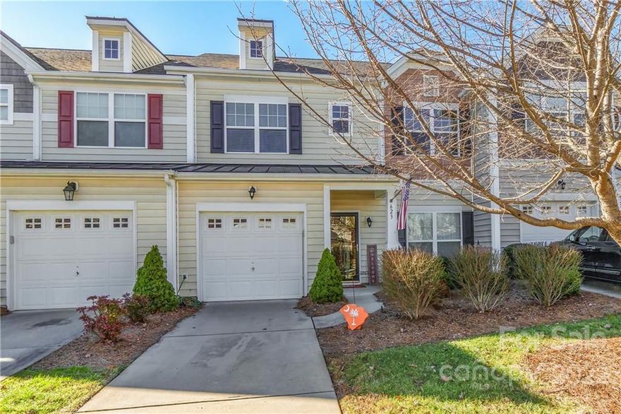 Cute as can be! Hurry because this one will not last long! Great open floor plan with vaulted great room, spacious granite kitchen featuring stainless appliances and breakfast bar. Primary bedroom is on main level with two additional bedrooms upstairs. Outdoor space is incredible and really spacious!  Walk out onto the deck or enclosed patio to unwind for the day!  Easy stroll to restaurants, shopping and LA Fitness. Great access to I-77, hospital and medical facilities. Deck was restored and refinished.  New heat pump being installed.