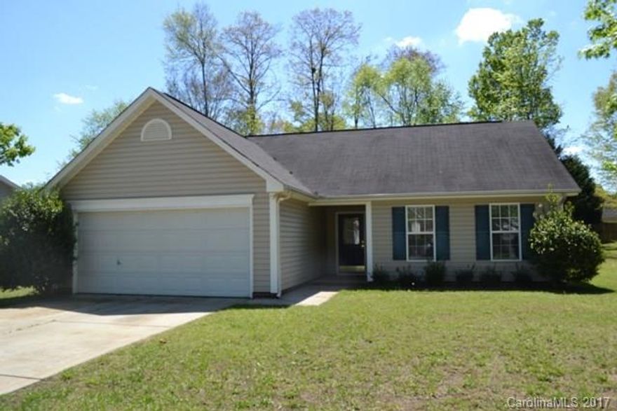 This ranch home offers a split bedroom plan.  Spacious great room with fireplace/gas logs.  New carpet, new vinyl flooring in baths, freshly painted inside and out, new garbage disposal and new dishwasher by closing date. Great fenced back yard and patio.   Hurry - this one will not last long.