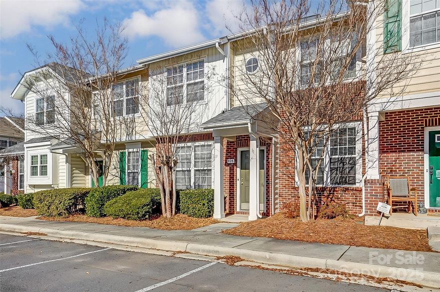Located in the sought after community of Waterstone, this unit is centrally located to all things! Just minutes away from Charlotte, close to shopping and airport. Zoned to Fort Mill Schools. Easy move in, excellent condition. Luxury vinyl flooring throughout. New roof 2022, new AC 2023 and new dishwasher 2024. Updated kitchen, quartz countertops, farm sink, painted cabinets. Includes refrigerator. Privacy fenced patio, backs to green space. Enjoy the perks of living in a community with a pool, park and more!