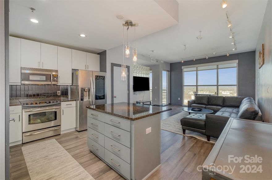 Experience luxury living in the heart of Uptown Charlotte at 333 West Trade St #1905. This meticulously furnished 1-bedroom, 1-bath condo boasts 757 sq ft of contemporary elegance. Revel in breathtaking panoramic views of Uptown Charlotte, with the Charlotte Knights baseball stadium and Bank of America stadium as your picturesque backdrop. The open-concept design and floor-to-ceiling windows invite an abundance of natural light, creating a warm and inviting atmosphere. Modern amenities and stylish finishes enhance the urban living experience. Enjoy the convenience of being steps away from the city's vibrant cultural scene, dining, and entertainment. This exclusive residence offers a sophisticated blend of comfort and convenience, making it the perfect retreat in the midst of Charlotte's dynamic energy. Elevate your lifestyle at 333 West Trade St #1905 – where luxury meets the skyline.