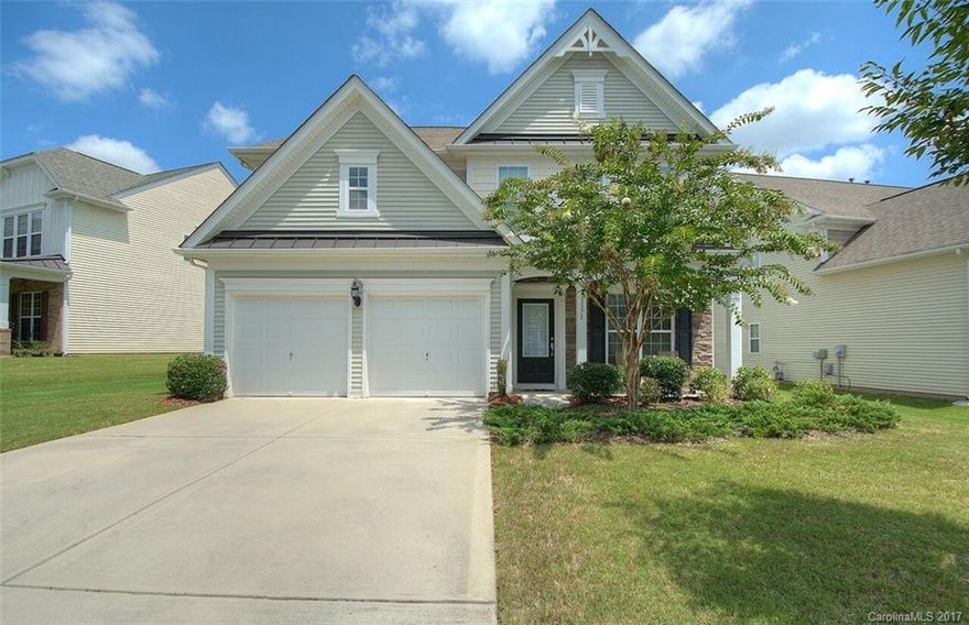 Like new home with rocking chair front porch in park like setting! Hardwood floors on main level, gourmet kitchen w/ granite, gas stove, stainless appliances, island & cherry cabinets open to breakfast room & great room. Two story great room w/ gas fireplace. Formal living & dining off foyer. Owners suite w/ trey ceiling, huge walk in closet & 5 piece bath w/ extended counter top & garden soaking tub. Private back yard w/ park like setting with plenty of trees! A must see! Showings begin 8/9/17.