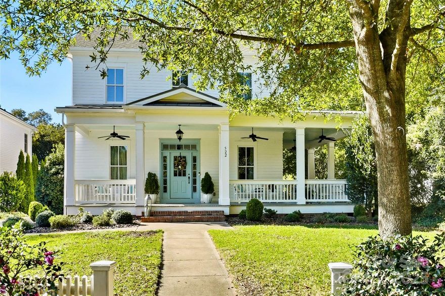 ** PRICE IMPROVEMENT **
Sophisticated Southern Living in the Heart of Davidson! Discover the perfect blend of elegance, comfort and location in this beautifully crafted 5-bedroom, 3.5-bath residence, ideally situated just a short stroll from historic downtown Davidson and Lake Norman. Built in 2015 and thoughtfully designed for modern living, this home offers an exceptional lifestyle in one of the Charlotte area’s most sought-after communities. Set on a lush, half-acre wooded lot with mature trees and privacy in the rear, this home welcomes you with timeless curb appeal featuring a grand wrap-around front porch that invites slow mornings and evening gatherings. A detached two-car garage, parking pad for RV or boat and beautiful landscaping & gardens further elevate the property’s presence. Step inside to find rich hardwood floors, soaring 10-foot ceilings and refined architectural details throughout the main level. The open-concept living spaces flow seamlessly, a dedicated office provides an ideal work-from-home setting and the main-level primary suite is a true retreat. The chef’s kitchen leads to a spacious dining room that opens to a covered back porch equipped with in-ground gas for seamless outdoor cooking and entertaining. Beyond, a custom fire pit nestled among the trees creates a private oasis for relaxing under the stars. More than just a home, this property offers a lifestyle - walkable to the vibrant heart of Davidson and zoned for some of the top rated schools in Charlotte-Mecklenburg. Enjoy the charm of village boutiques, award-winning restaurants, local coffee shops, greenways, and the cultural richness of Davidson College. Whether it’s Saturday mornings at the farmers market or an evening concert on the green, life here is rooted in community, connection, and character.  This is a rare opportunity to own a home that offers both refined living and one of the most walkable, welcoming neighborhoods in the Lake Norman region.