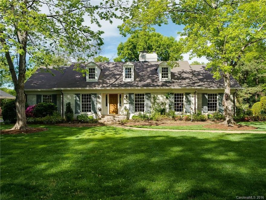 Beautiful brick traditional 4 bedroom, 3 bath home in desirable Foxcroft. Elegant formals, beautiful hardwood flooring and custom moldings.  Kitchen features granite countertops, decorative tile backsplash, custom cabinetry, center island with sink and is open to breakfast area with built-in corner cabinet. Master suite on main. Covered outdoor living area with Brazilian cherry flooring, fireplace and stone terrace.  Unfinished basement provides additional storage.