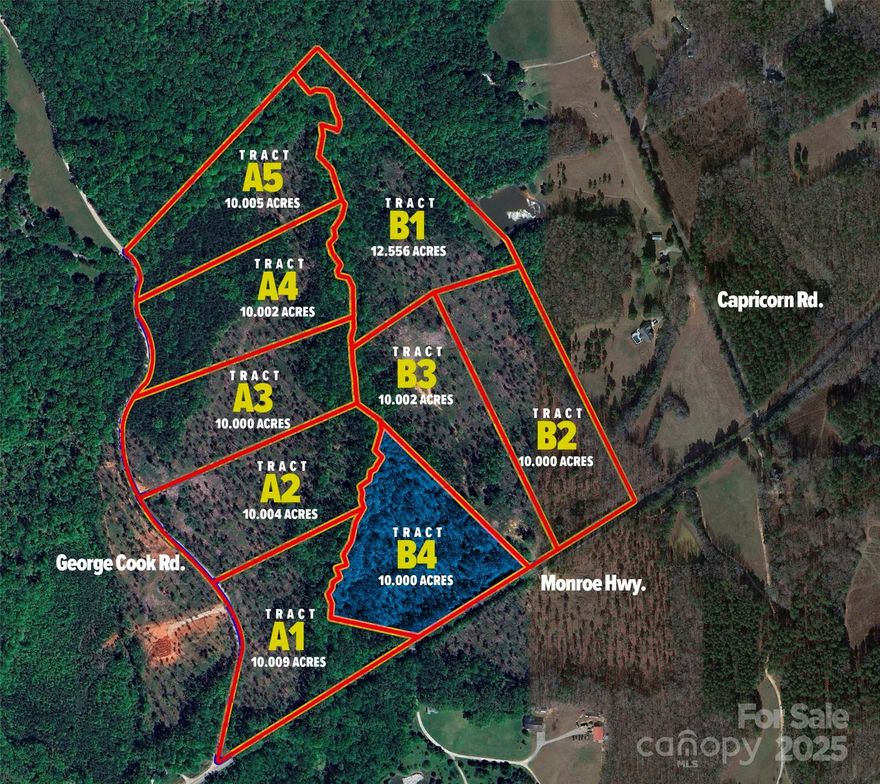 Seize the opportunity to build your dream estate on this expansive 10-acre parcel, perfectly positioned just 15 minutes from the charming heart of Waxhaw, North Carolina. With no HOA, enjoy the freedom to design your space as you envision it. Experience the tranquility and privacy of rural living while remaining within close reach of a host of modern conveniences and amenities.
