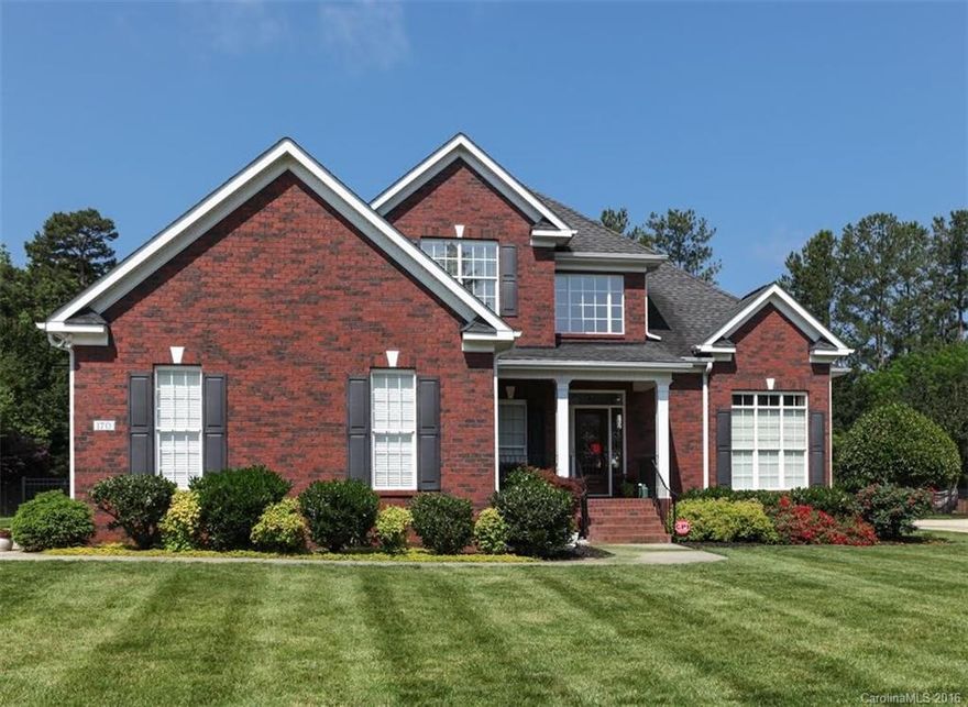 Lovely 1.5 sty brick home w/ master on main w/ great rm, formal DR, fantastic kitchen w/ lovely cherry cabinets & bay window. All this plus 3 BR's upstairs. Also attached DBL garage and in-ground irrigation system. And most important is it's located in a private community with in-ground pool, tennis courts and club house.