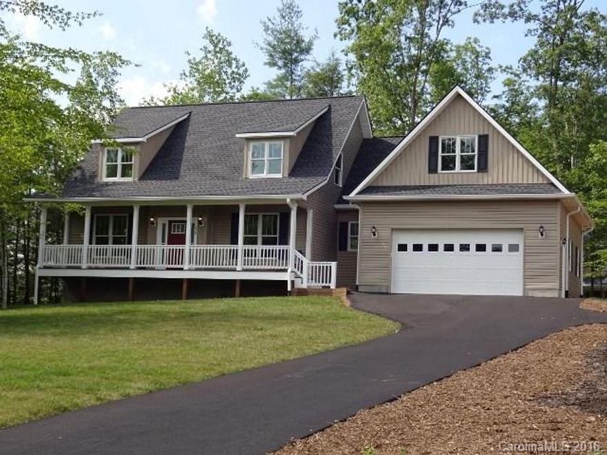 NEW CONSTRUCTION!  SPACIOUS HOME FEATURES MAIN LEVEL LIV & FOR DIN OPEN TO KIT, MASTER BRM & LAUNDRY.  2 BRMS, FULL BA, COMPUTER/OFFICE AREA & BONUS RM OVER GARAGE.  COVERED FRONT PORCH + OPEN REAR DECK.  2 CAR GARAGE.  NATURAL GAS (HEAT, WATER HEATER & GAS LOGS). YEAR ROUND VIEWS.  STATE MAINTAINED ROAD, CITY WATER,  ENCAPSULATED CRAWLSPACE FOR BETTER AIR QUALITY IN LIVING AREA + OTHER BENEFITS.  LOCATED BETWEEN BREVARD & HENDERSONVILLE!   TAXES FOR LOT ONLY. AGENT/OWNER.