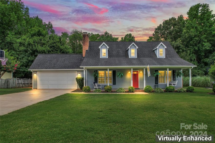 Multiple offers-highest & best due 7/14 at 4pm.  Your new home is waiting in Matthew’s popular community of The Heathers!  A beautifully landscaped yard & rocking chair porch welcomes you to this move-in ready cape cod. Step inside to find a freshly painted interior & hardwood floors. The main level features a cozy living room with fireplace & the primary bedroom complete with a walk-in closet & an updated bath. The well appointed kitchen features granite counters, white cabinetry & stainless appliances. It opens to the dining area with a sliding barn door, a generous size family room, and an office - perfect for relaxing or working from home. Upstairs, you'll discover two spacious secondary bedrooms & another full bath. Hosting gatherings is easy in the outdoor space that features a deck with a hot tub & grilling area, an in-ground pool, & a patio. Great location minutes  from downtown Matthews where you can enjoy walks to outdoor dining spots, shops, and the farmers market.