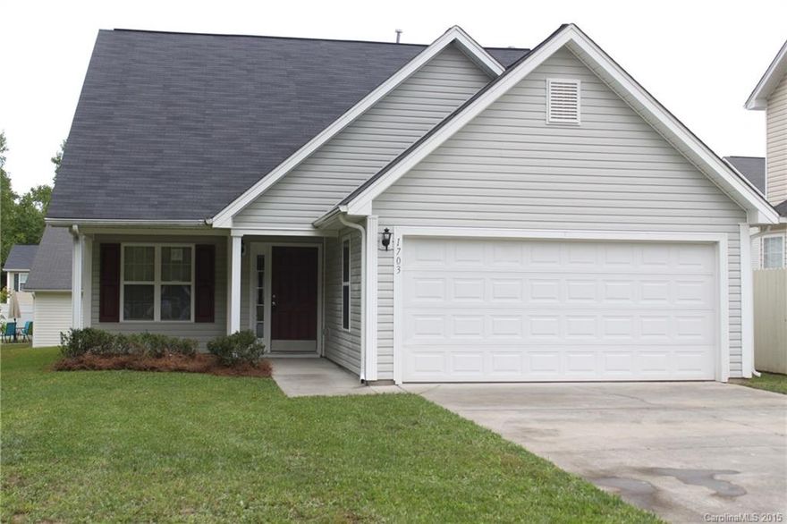 Move in ready home priced to sell quickly. Brand new granite counter tops, plumbing fixtures, paint, vinyl  and light fixtures in the kitchen. Your new home is at the end of a quiet street and conveniently located to the interstate, shopping, restaurants and more! The living room has vaulted ceilings and you will love the layout. Schedule your showing today! Seller is a NC licensed broker. Also, seller is willing to pay all closing cost with an acceptable offer.