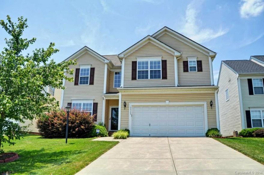 Beautiful 4 BR Home! Desirable schools! 2-story entry! Wood floors in entry, Dining room and half bath! Open Kitchen with Tile floors and Tile Backsplash! Refrigerator included! Breakfast area overlooks beautiful fenced in Backyard! Great room with Fireplace! 2-car Garage! Freshly painted! Crown molding even upstairs! All bedrooms upstairs! 4th bedroom is 16x13; could be a bonus room, yet also has closet! Close to shopping, I-85 and I-77! MUST SEE!