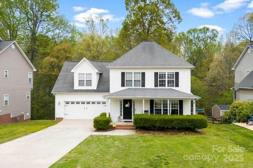 Welcome to this well-maintained home in the desirable Huntington Forest community. Nestled on a spacious half-acre lot, this home offers a private, fenced-in backyard with a deck and sparkling pool, perfect for entertaining or relaxing. The backyard backs up to a serene, wooded area, providing a peaceful retreat. Inside you will find 4 bedrooms and 2.5 baths, including a primary suite on the second floor. The home boasts a 2-car garage and a large crawl space with plenty of storage. Located in a well-established neighborhood, this home is centrally situated with easy access to shopping, dining, and major conveniences. Don't miss this opportunity to own a beautiful home in a prime location.