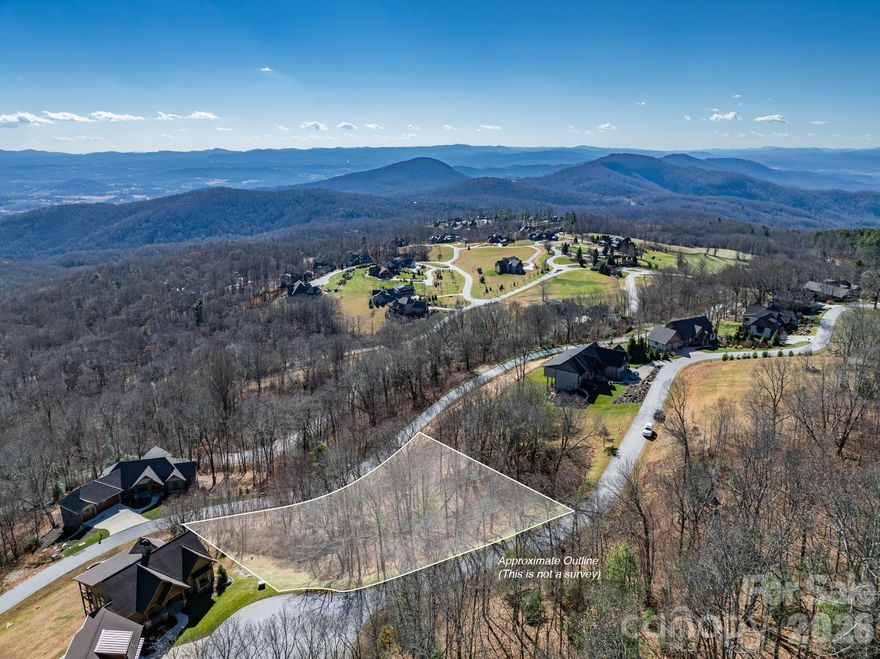 If you’ve been looking for the perfect place to build your luxury mountain home… this is it!
This cul-de-sac homesite, on .81ac, is truly build-ready. Positioned at 3,700 ft elevation with long-range southern mountain views, it offers city water, a 4-bedroom septic permit, and architectural drawings available upon request to help you envision the home that could stand here. It’s gently wooded, so you can open up the views you love and still enjoy the privacy of surrounding trees. Just outside your doorstep nature is everywhere.  You’re just moments from the Bearwallow Mountain trailhead and the Hickory Nut Gorge trail network, perfect for hikes, fresh air, and time spent in the mountains. All of this sits within Grand Highlands at Bearwallow Mountain, a gated, mountaintop community with awe inspiring views. Residents enjoy a grand clubhouse with amenities such as: a fitness center, tennis and pickleball courts, an expansive dog park, beautiful community garden where residents grow vegetables and flowers. There is also a vibrant social calendar full of events, social clubs, live music concerts, and holiday celebrations.  With close proximity to Asheville, Hendersonville, and the Blue Ridge Parkway, 416 Summerset drive offers the peaceful mountain lifestyle you’ve been searching for!