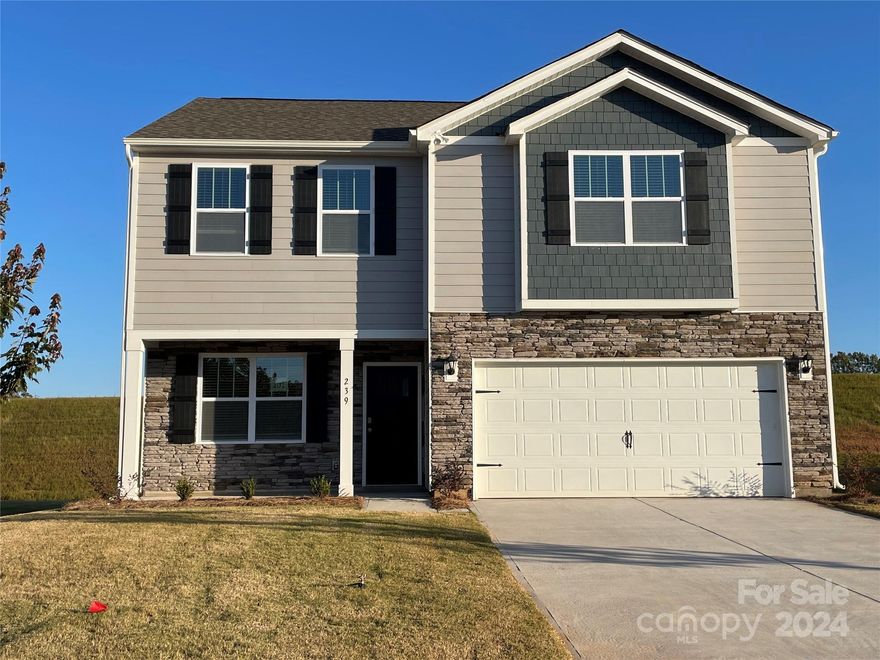 BEAUTIFUL NEW CONSTRUCTION in highly desired location of Kings Mountain! This Community is surrounded by a beautiful tree line. HOME includes James Hardie board siding with vibrant colors, electric fireplace, Grey 36" kitchen cabinets with molding, granite countertops, kitchen backsplash, Stainless Steel appliances including microwave, dishwasher and range. 4 BEDROOM 2.5 BATH with STUDY on main. This home in an incredible value with all the benefits of new construction and a 10 yr. Home Warranty! Home Is Connected smart package included has programmable thermostat, Z-Wave door lock and wireless switch, touchscreen control device, automation platform, video doorbell, and Amazon Echo and Echo Dot. All home features are subject to change without notice. Please call us TODAY to schedule your appt and tour this amazing community!