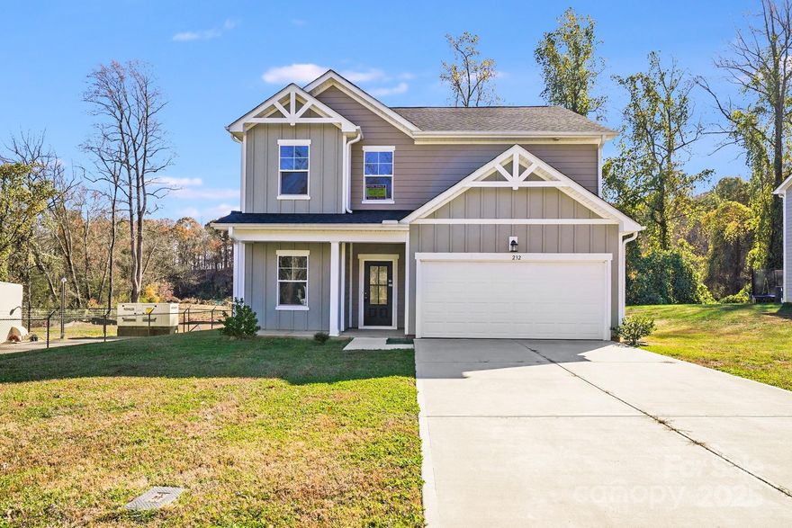 Spacious 4-bedroom, 2.5-bath home with an open-concept layout designed for modern living. The kitchen boasts ample cabinet space, a large island, and flows seamlessly into the expansive great room—perfect for family gatherings. The master suite features a dual sink and a luxurious ensuite. Enjoy a welcoming covered front porch, a rear patio, and a backyard ideal for entertaining or letting the kids play.