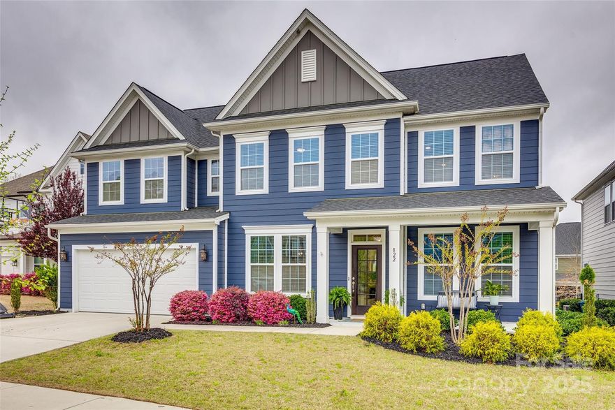 Welcome to your dream home in the highly sought-after Masons Bend neighborhood in Fort Mill, SC! This stunning 4-bedroom, 2.5-bath home offers both style and comfort with spacious living areas, modern finishes, and a gorgeous backyard oasis featuring a covered patio & pool. Gourmet Kitchen features an open-concept with granite countertops, stainless steel appliances, and a large island perfect for cooking + entertaining. 1st floor offers bonus flex space, office, dining + more! Upstairs boasts loft/flex space, spacious primary suite w/ a luxurious en-suite bathroom & custom walk-in closet along with 3 additional bedrooms, a full bath & laundry room.
Situated in a peaceful, family-friendly community with easy access to top-rated schools, shopping, dining, and major highways. Plus, just a short drive to Charlotte, NC! This home offers the perfect blend of luxury + convenience, making it a perfect place to call home and is located in a sought after, amenity rich community. Don't wait!