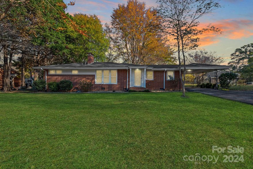 Welcome to 600 Thomas Trail! This 3-bedroom, 2-bath charmer is full of character and modern updates! This home has it all - full brick, beautiful hardwood floors, a cozy brick fireplace, and an updated kitchen with soft-close cabinets, granite countertops, and a walk-in pantry. You’ll love the custom closets, built-ins throughout, and the laundry room (washer and dryer included!). The spacious, level backyard is perfect for relaxing or entertaining, complete with a covered patio and a large shed for storage. Home also features a new concrete driveway and attached carport. Located in the sought-after Thomas Acres subdivision in Gastonia, you’re just minutes from highways, shopping, parks, and dining. This move-in-ready home is ready for its next owners!