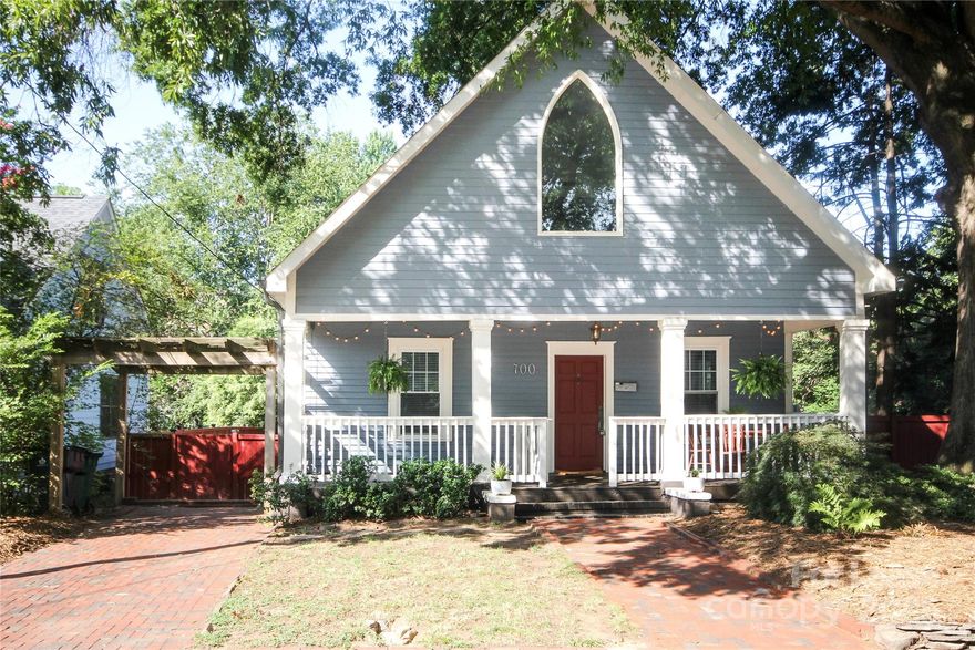 Stunning 1925-built bungalow with over 2000 sq.ft. in prime NoDa location on corner lot! Walk to all of your favorite restaurants, pubs, night life, or hop on the light rail! This 3 bedroom, 2 full-bath home has beautiful charm and custom finishes you will surely appreciate. Original hardwood floors and upgraded lighting throughout main living areas. Great floor plan w/ 2 bedrooms on main level and large primary suite + huge loft on upper level! Great kitchen space w/ SS appliances and gas range conveniently centered through the house. Plush carpeting in loft area w/ neutral paint throughout. Walk outside to a rare private oasis featuring a HUGE FENCED-IN back yard for year-round enjoyment. Home is available for lease now. ** We DO NOT advertise on Craigslist or in social media platforms.