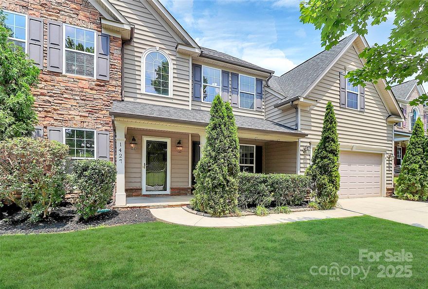 Stunning home in an amazing community. Central to everything including upper Indian Land, Ballantyne, Fort Mill, Hwy 160 and Hwy 521. This gorgeous 2-story has it all. 4 beds upstairs plus a large bonus room. The main floor has 2 separate dining areas AND 2 separate living rooms plus an office for added flexibility. The concrete patio out back is perfect for entertaining with a built-in fire pit and leads into a spacious level yard lined with trees for additional privacy. Freshly painted throughout with all new carpet. All appliances included. Beautiful neighborhood amenities are a short walk away including a pool, clubhouse and playground. Popular pizza and brewery located at the entrance to the community too! Schedule your tour today and fall in love with this turnkey home!