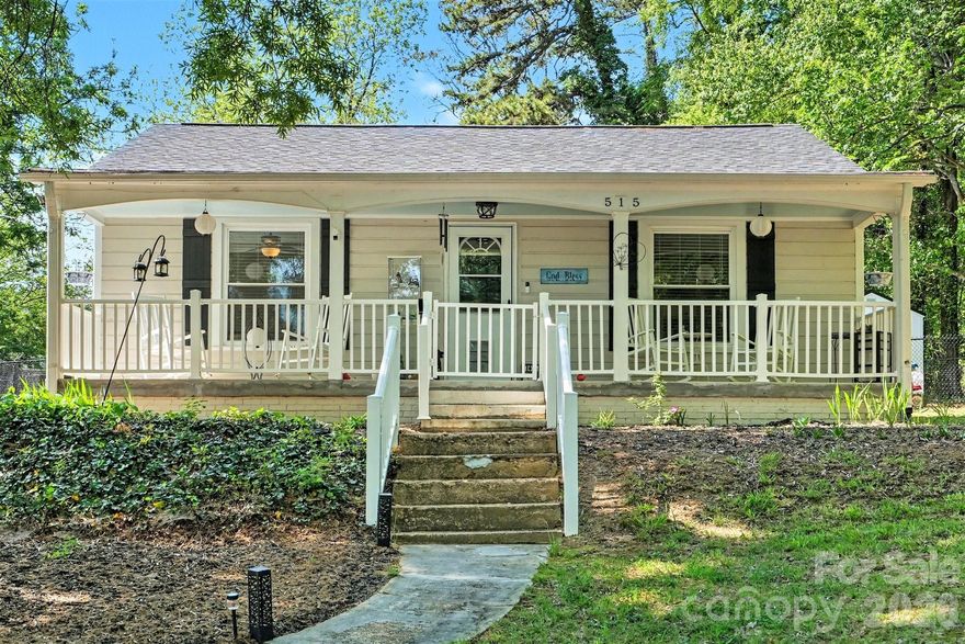 Experience the perfect blend of classic character and contemporary upgrades at 515 N Chapel St, Landis, NC. This meticulously maintained 2-bedroom bungalow is the definition of move-in ready, offering a seamless lifestyle on a sprawling 0.41-acre level lot. Stepping inside, you're greeted by an open-concept floor plan highlighting refinished hardwood floors and a cozy family room fireplace. The chef-inspired kitchen features sleek granite countertops, a gas range, and high-efficiency new appliances.