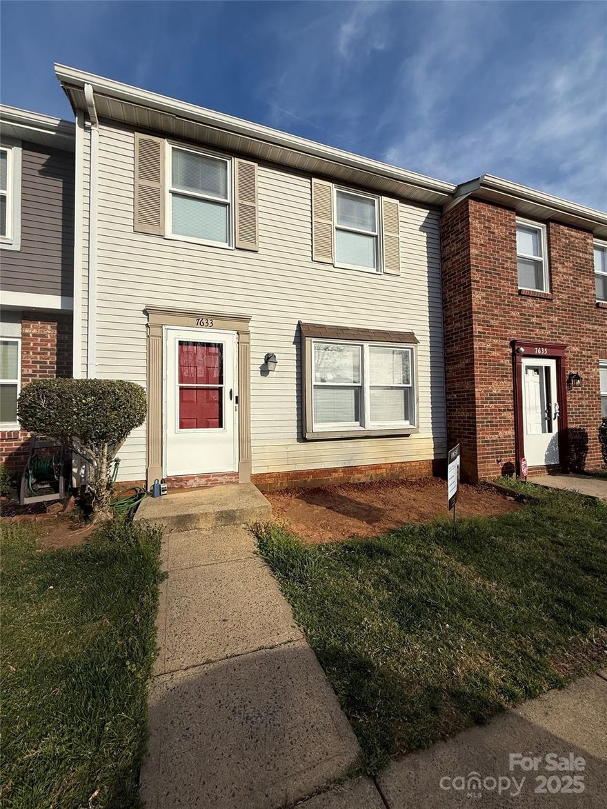 Welcome to 7633 Holly Ct, a beautifully maintained 3-bedroom, 1.5-bath townhome just 15 minutes from Bojangles Coliseum and conveniently located near shopping, dining, and major highways.

Step inside to discover a spacious layout complete with stainless steel appliances—all at an unbeatable price!

Upstairs, the spacious primary suite offers a private ensuite bath and generous closet space, while two additional well-sized bedrooms provide the perfect setup for guests, a home office, or a personal gym.

Outside, enjoy your private patio, ideal for morning coffee or unwinding in the evening.

Don’t miss this incredible opportunity—schedule your showing today!