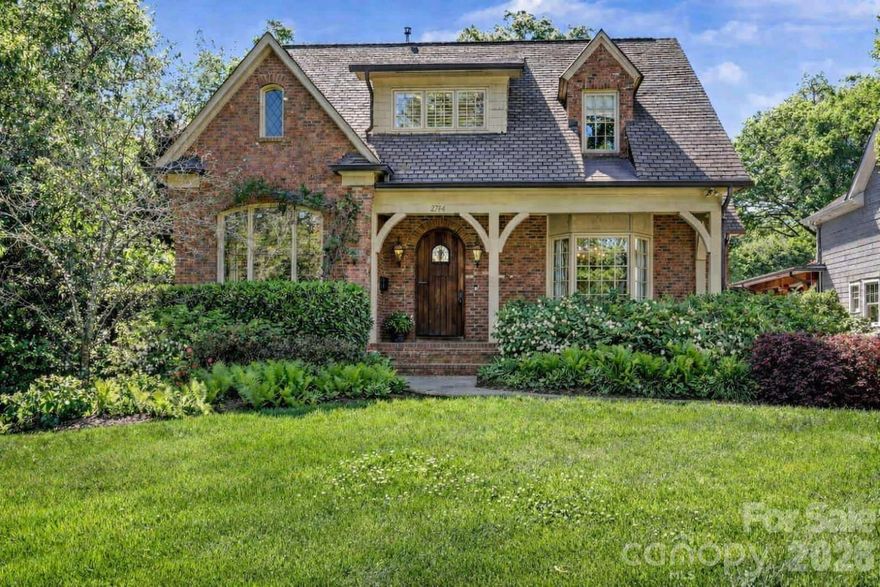 Built in 2005 by Wiebler Design II, this wonderful home combines the best of newer construction with the warmth of old world charm. Walking distance to Selwyn Elem, AG Middle and MPHS, various eateries and retail on Selwyn, including Reid's Grocery, The Jimmy and Selwyn Pub. Ceiling height is 10' downstairs and 9' up. Features include 5 large BRs and 4.5 BAs, a well appointed kitchen with professional grade appliances, custom inset cabinetry, generous counter top space, a tongue and groove ceiling with vintage beams, great lighting and walk-in pantry. The kitchen opens to a spacious great room with custom stone fireplace and built-in cabinets. The breakfast room features a large bay window and built-in bench seating and overlooks a spacious, flat backyard. A custom bar area, with beverage cooler and ice machine, is the perfect location for serving guests. The primary bedroom is on the 1st floor and offers a wonderful retreat. A large primary bath features great counter space, cabinetry, a jacuzzi soaking tub, and separate steam shower. An oversized closet just off of the bath gives owners plenty of space for clothes and storage. Upstairs are 4 additional BRs and 3 full BA's. An upstairs spacious bonus/family room plus a 2nd flex space (could be used for a playroom, gym or private office) provide generous space for everyone. A spacious backyard features a covered back porch, large stone lower patio and two car garage. Mature landscaping and a 6 foot privacy fence give the yard total privacy. Brand new gas tankless water heater.  This home was lovingly built and is ready for its new owners!