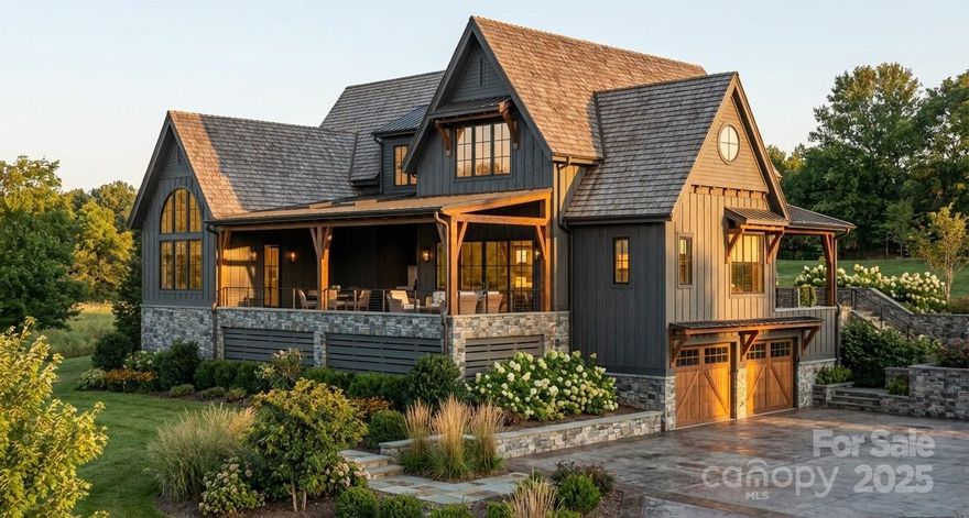 Discover exceptional craftsmanship and luxury design in this 3,340 sq/ft custom estate home on 4 picturesque acres with long-range mountain views. Built by Heavenly Homes—one of Houston’s most respected luxury builders—this residence at Fiori Retreats showcases high-end finishes, elegant architectural details, and a thoughtful floor plan tailored to mountain living. The main level features a grand great room with fireplace, dining area, designer kitchen, half bath, and a spacious laundry room with built-ins. The primary suite offers a large vestibule/sitting area, dramatic arched windows, dual walk-in closets, and a spa-like bath with soaking tub and oversized shower. Upstairs includes a second primary suite, third bedroom, large hallway with closets, and a beautifully appointed hall bath. A 1,200 sq/ft unfinished basement provides a workshop, sealed storage, and a two-car garage. Elevator shaft on all three levels. Expansive covered deck captures the views, completing this luxury mountain estate.