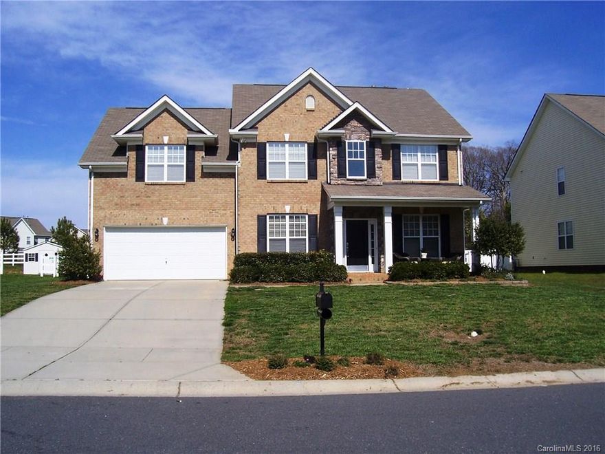 Two Story Home With Covered Front Porch & Fenced-In Backyard. Spacious Master Suite on the Main with Master Bath with Dual Sink Vanity, Shower & Garden Tub. Hardwood Floors on Main. Foyer and Dining Room w/ Wainscoting. French Doors to Study. Fully Equipped Kitchen w/ Tile Back Splash, Island & Pantry and Solid State Counter Tops. Kitchen Opens to Breakfast Room & Great Room. Great Room with Fireplace. . Bonus Room. Patio. Community Pool. Available 4/3/2016. Small to medium size dogs- No Cats