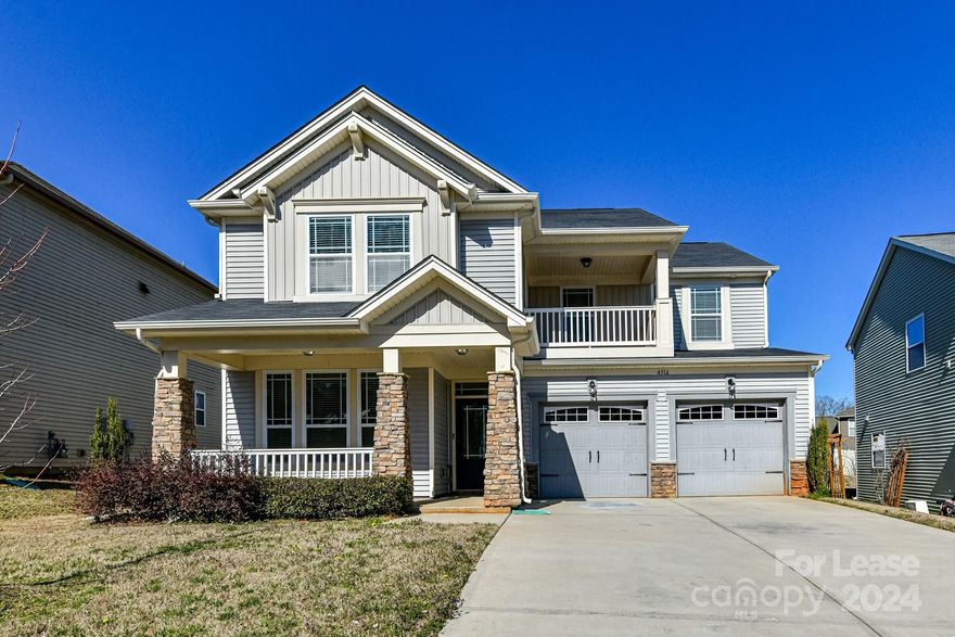 Lovely Craftsman inspired home in the Hubbard Falls Community. Come home to the rocking chair front porch. Home has been freshly painted. Main level host office/ den area, formal dining and open kitchen with breakfast bar/ center kitchen island which opens to the large family room. Access to the large back yard. powder room on the main level as well. Upstairs has large open loft area great for recreation area or second family room. Primary bedroom with walk in closet and private on suite bathroom with separate tub and shower. Three additional bedrooms and access to upstairs balcony. Laundry room as well on the upper level. Pets are conditional and must be approved. Washer and Dryer remain as a convenience only.